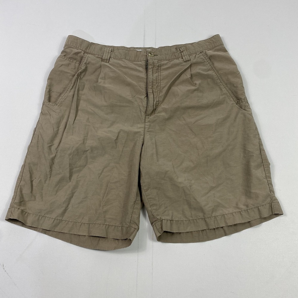 Columbia Shorts Mens Medium Khaki Tan Casual Outdoor Lightweight Pockets Summer
